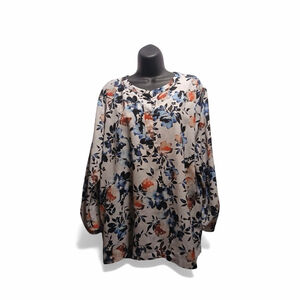 Van Heusen Women's Floral Print Long Sleeve Tunic Blouse - Size XL/TG - JC329
